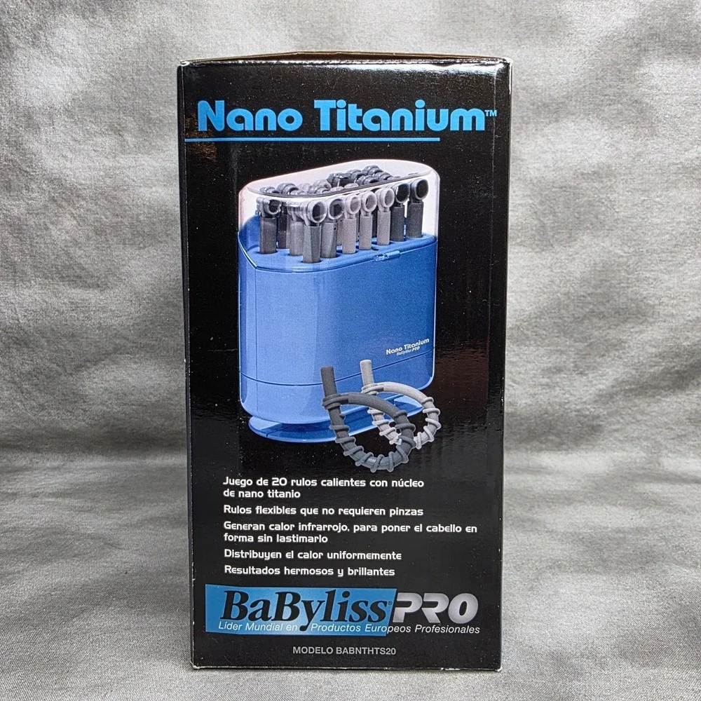 BaByliss PRO Flexible Hair Curlers 20 Hot Sticks Rods Rollers Nano Titanium NEW